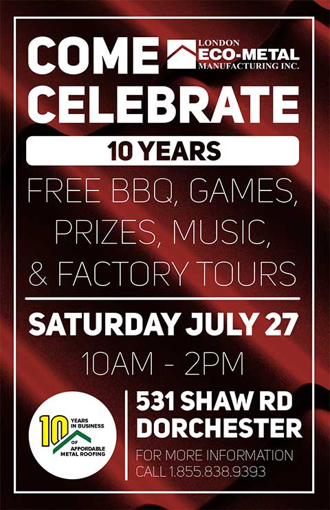 10 Years in Business of Affordable Metal Roofing