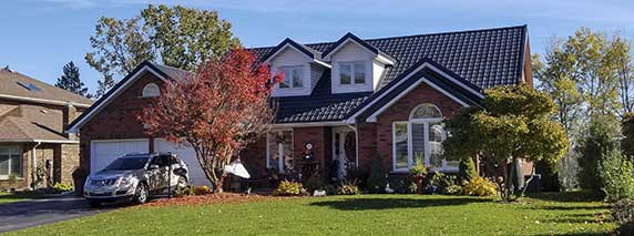 Blue Grey Colour Bravo Profile - Metal Roof