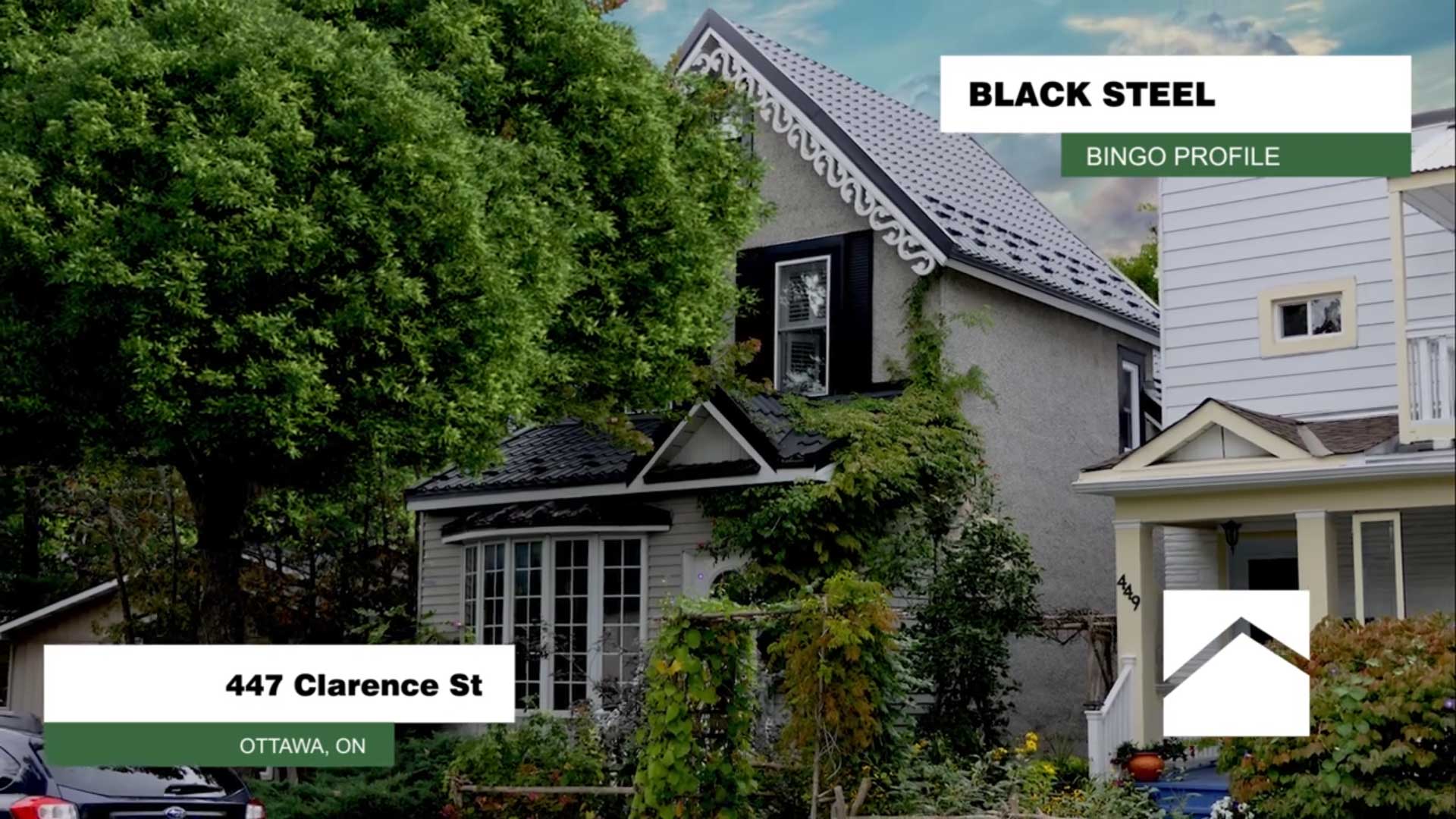 447 Clarence Street, Ottawa Ontario - BINGO Black Steel Metal Roofing